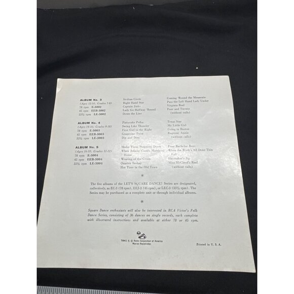 RCA Victor Lets Square Dance Album No. 4 Vinyl Record Set With Booklet & Photo - Picture 16 of 16